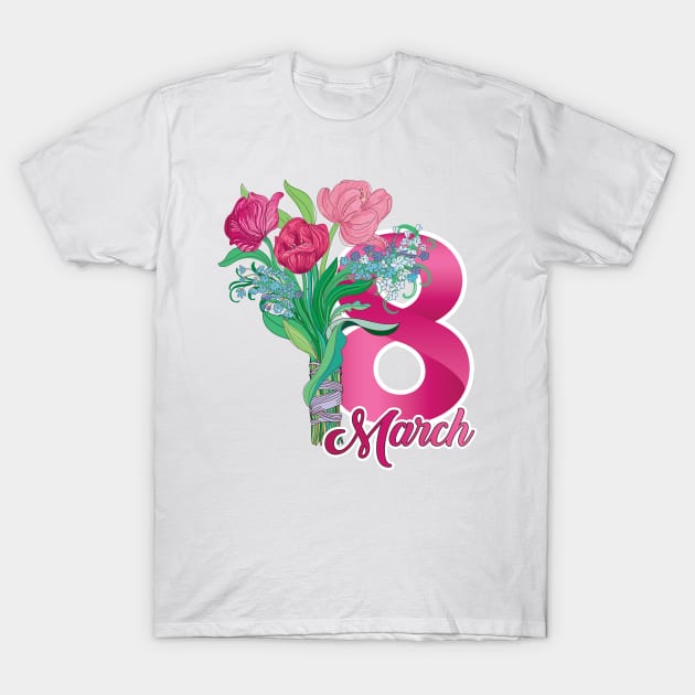 International women's day, 8th March T-Shirt by IngaDesign